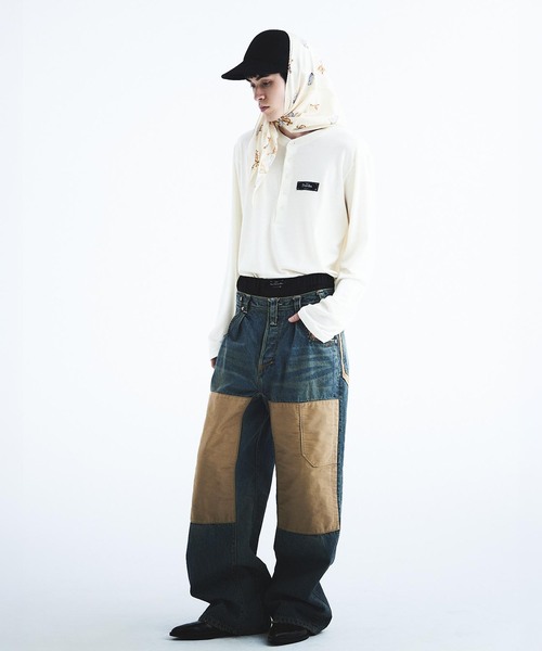 DAIRIKU(ダイリク)の「DAIRIKU / ダイリク Wool Henry Neck L-S Tee(Tシャツ/カットソー・メンズ・ホワイト/ブラック・LARGE/MEDIUM)」の8枚目の写真