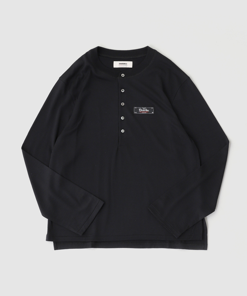 DAIRIKU(ダイリク)の「DAIRIKU / ダイリク Wool Henry Neck L-S Tee(Tシャツ/カットソー・メンズ・ホワイト/ブラック・LARGE/MEDIUM)」の3枚目の写真