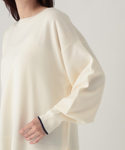 Elura(エルーラ)の「毛玉しらずボートプルオーバー<WEB限定カラーあり>/865949(ニット/セーター・レディース・グレイッシュベージュ/ターコイズブルー/バーガンディー/レッド/ネイビー/ホワイト・LARGE/MEDIUM)」の18枚目の写真