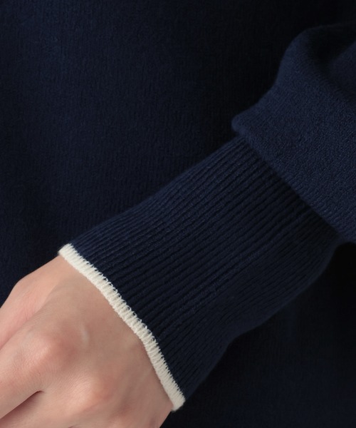 Elura(エルーラ)の「毛玉しらずボートプルオーバー<WEB限定カラーあり>/865949(ニット/セーター・レディース・グレイッシュベージュ/ターコイズブルー/バーガンディー/レッド/ネイビー/ホワイト・LARGE/MEDIUM)」の7枚目の写真