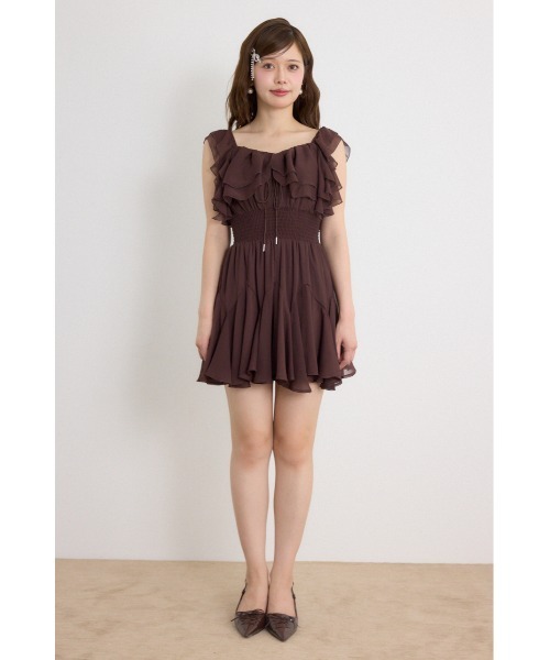 rienda(リエンダ)の「レースアップキャミミニワンピース 秋服(ワンピース・レディース・ブルー/ブラウン/ブラック・MEDIUM/SMALL)」の18枚目の写真