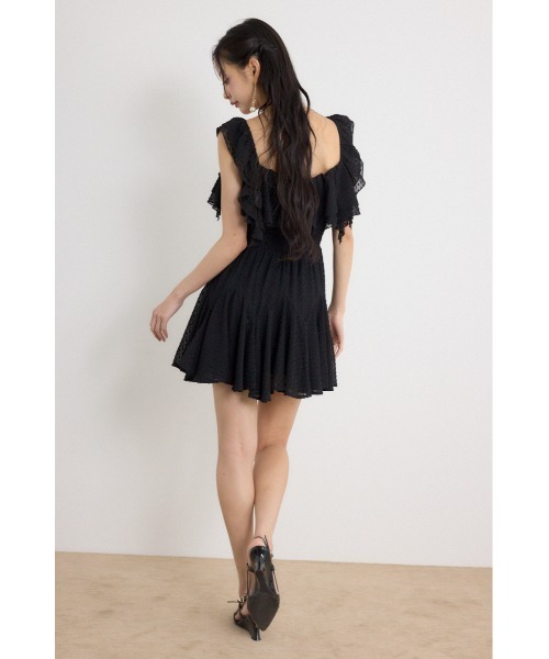rienda(リエンダ)の「レースアップキャミミニワンピース 秋服(ワンピース・レディース・ブルー/ブラウン/ブラック・MEDIUM/SMALL)」の6枚目の写真