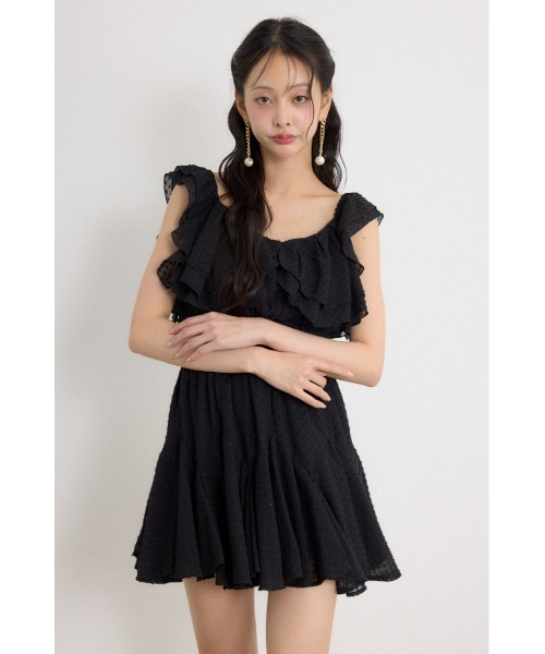 rienda(リエンダ)の「レースアップキャミミニワンピース 秋服(ワンピース・レディース・ブルー/ブラウン/ブラック・MEDIUM/SMALL)」の7枚目の写真