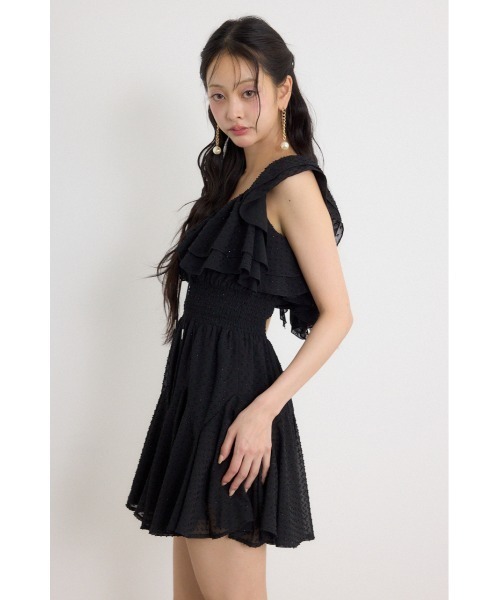 rienda(リエンダ)の「レースアップキャミミニワンピース 秋服(ワンピース・レディース・ブルー/ブラウン/ブラック・MEDIUM/SMALL)」の8枚目の写真