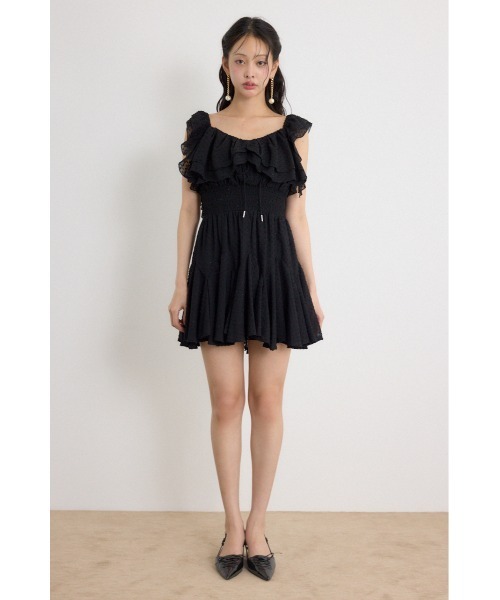 rienda(リエンダ)の「レースアップキャミミニワンピース 秋服(ワンピース・レディース・ブルー/ブラウン/ブラック・MEDIUM/SMALL)」の10枚目の写真