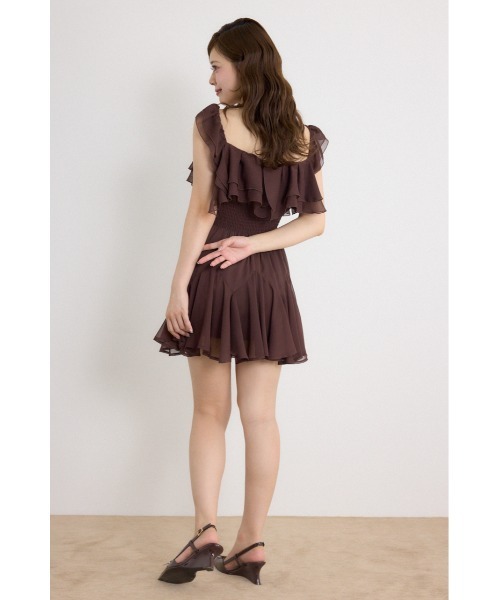 rienda(リエンダ)の「レースアップキャミミニワンピース 秋服(ワンピース・レディース・ブルー/ブラウン/ブラック・MEDIUM/SMALL)」の14枚目の写真