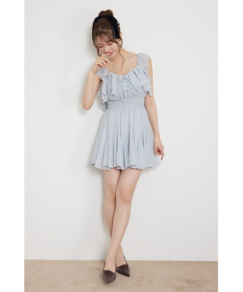 rienda(リエンダ)の「レースアップキャミミニワンピース 秋服(ワンピース・レディース・ブルー/ブラウン/ブラック・MEDIUM/SMALL)」の19枚目の写真