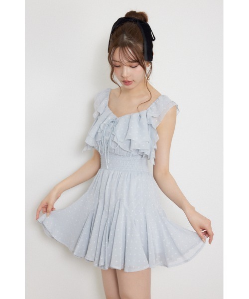 rienda(リエンダ)の「レースアップキャミミニワンピース 秋服(ワンピース・レディース・ブルー/ブラウン/ブラック・MEDIUM/SMALL)」の22枚目の写真