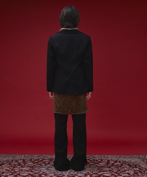 Ellno Loset(エルノロゼット)の「【SEME】bi-color slim wzip jacket with bow tie(テーラードジャケット・メンズ・ライトグレー/ブラック・MEDIUM/LARGE)」の15枚目の写真