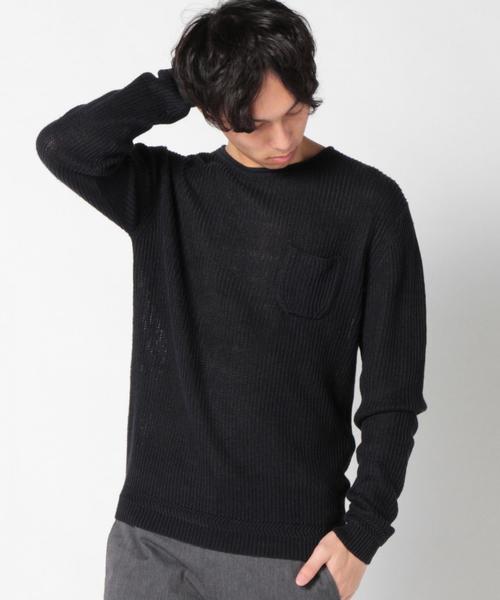SHIPS(シップス)の「SC: SHIPS(シップス) 7ゲージ リネン ロールネック プルオーバー ニット(ニット/セーター・メンズ・グレー/ネイビー/ダークブルー/ベージュ・SMALL/LARGE/MEDIUM)」の3枚目の写真