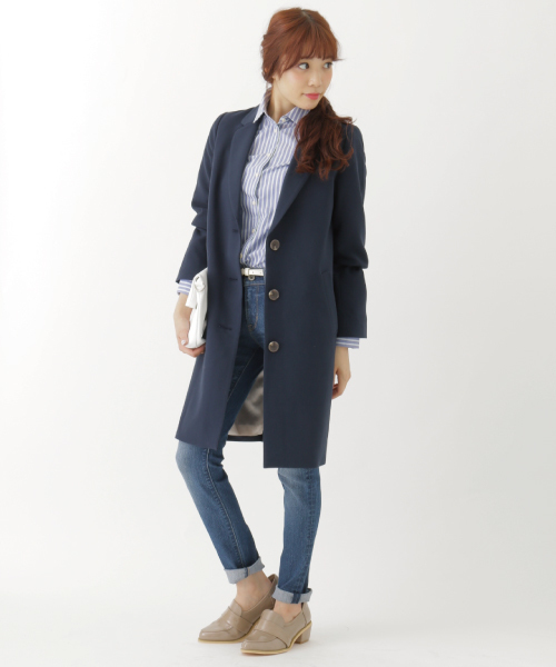earth music&ecology(アースミュージックアンドエコロジー)の「【2016Spring】《シャキシャキシャツ!》ストライプ(シャツ/ブラウス・レディース・ネイビー/ホワイト・MEDIUM/SMALL)」の10枚目の写真
