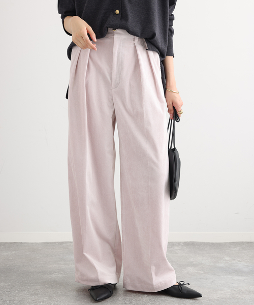 journal standard L'essage(ジャーナルスタンダードレサージュ)の「《追加》ストレッチコーデュロイ 2タックパンツ(その他パンツ・レディース・ベージュ/ピンク/ブラック・36/40/38)」の3枚目の写真