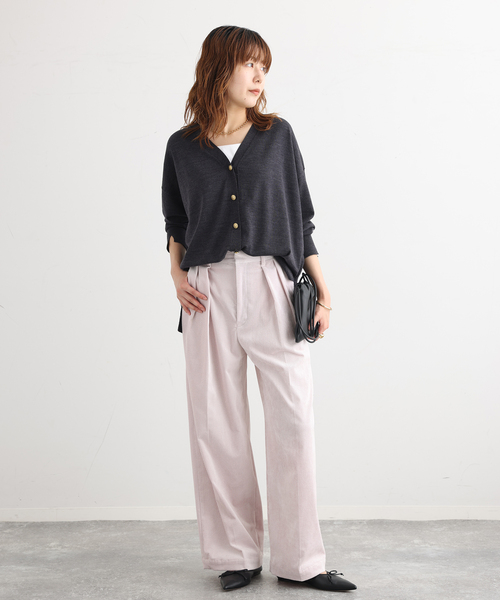 journal standard L'essage(ジャーナルスタンダードレサージュ)の「《追加》ストレッチコーデュロイ 2タックパンツ(その他パンツ・レディース・ベージュ/ピンク/ブラック・36/40/38)」の6枚目の写真