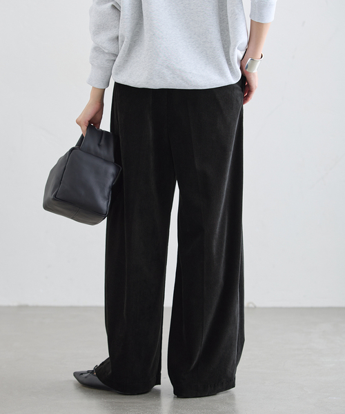 journal standard L'essage(ジャーナルスタンダードレサージュ)の「《追加》ストレッチコーデュロイ 2タックパンツ(その他パンツ・レディース・ベージュ/ピンク/ブラック・36/40/38)」の9枚目の写真
