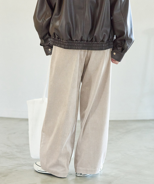 journal standard L'essage(ジャーナルスタンダードレサージュ)の「《追加》ストレッチコーデュロイ 2タックパンツ(その他パンツ・レディース・ベージュ/ピンク/ブラック・36/40/38)」の14枚目の写真