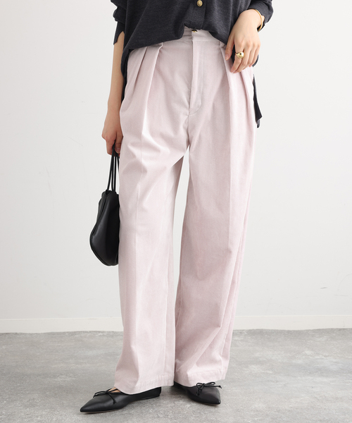 journal standard L'essage(ジャーナルスタンダードレサージュ)の「《追加》ストレッチコーデュロイ 2タックパンツ(その他パンツ・レディース・ベージュ/ピンク/ブラック・36/40/38)」の18枚目の写真