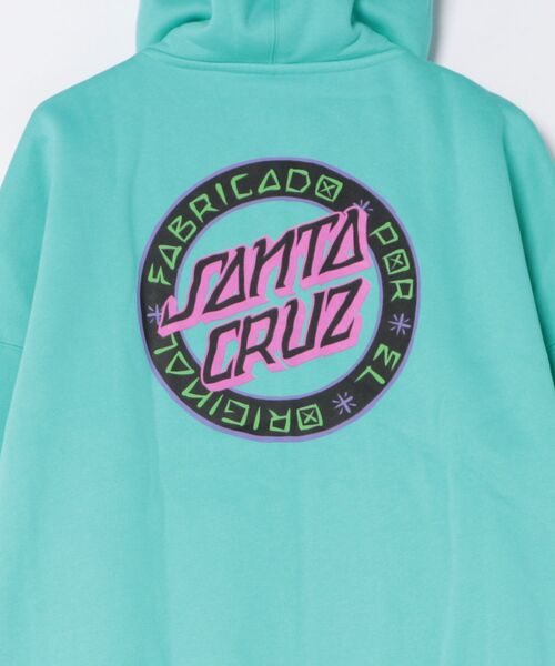 SANTA CRUZ(サンタクルーズ)の「SANTACRUZ/サンタクルーズ LOCO DOT ZIP UP HOOD パーカー 502264332(パーカー・レディース・ブラック/ライトブルー・M/L)」の4枚目の写真