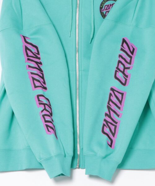 SANTA CRUZ(サンタクルーズ)の「SANTACRUZ/サンタクルーズ LOCO DOT ZIP UP HOOD パーカー 502264332(パーカー・レディース・ブラック/ライトブルー・M/L)」の5枚目の写真