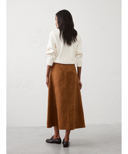 BANANA REPUBLIC FACTORY STORE(バナナリパブリック ファクトリーストア)の「BANANA REPUBLIC FACTORY STORE 日本限定 ヴィーガンスエード Aラインミディスカート(スカート・レディース・ブラウン/その他1・0/2/8/4/6)」の6枚目の写真