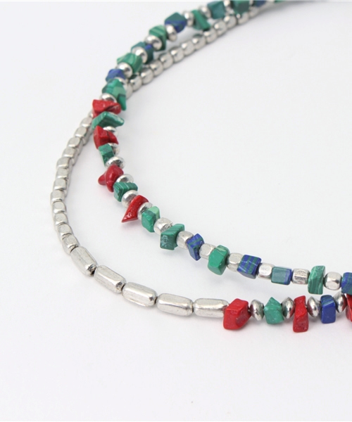 RAGEBLUE（レイジブルー）の「マルチコンビネックレス/715688（ネックレス・メンズ・ライトブルー/ダークブラウン・FREE）」の3枚目の写真