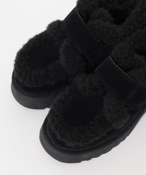 niko and...(ニコアンド)の「フェイクムートンベルトシューズ(ブーツ・レディース・ブラック/キャメル・SMALL/LARGE/MEDIUM)」の15枚目の写真