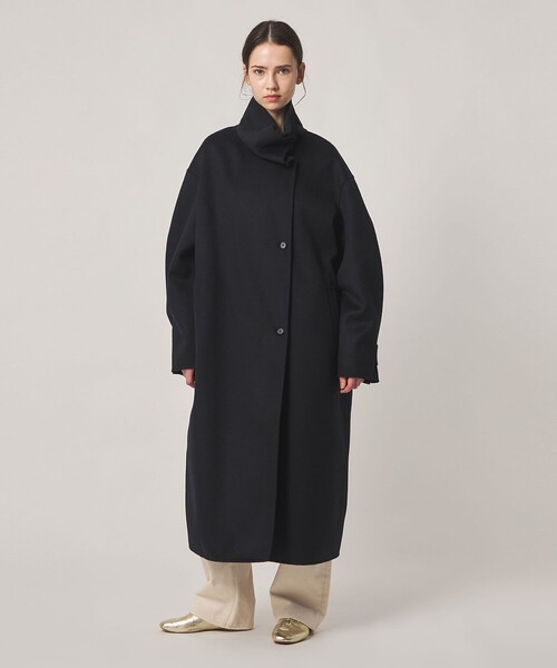Steven Alan(スティーブンアラン)の「<Steven Alan>ウール カシミヤ リバー ロング コート(ステンカラーコート・レディース・ベージュ/ブラック・S/M)」の2枚目の写真