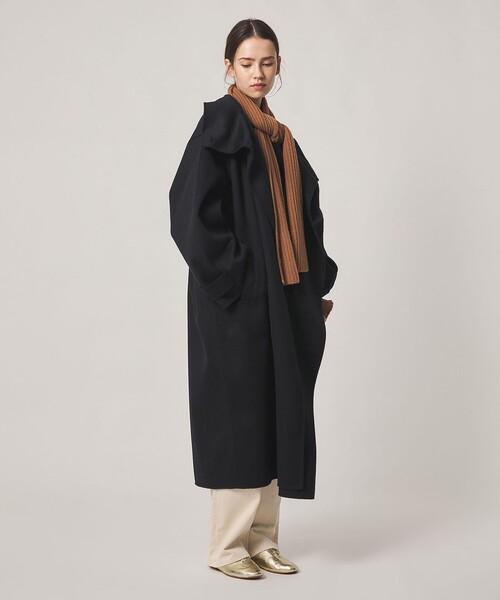 Steven Alan(スティーブンアラン)の「<Steven Alan>ウール カシミヤ リバー ロング コート(ステンカラーコート・レディース・ベージュ/ブラック・S/M)」の3枚目の写真