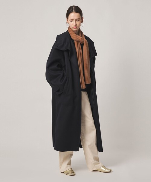 Steven Alan(スティーブンアラン)の「<Steven Alan>ウール カシミヤ リバー ロング コート(ステンカラーコート・レディース・ベージュ/ブラック・S/M)」の4枚目の写真