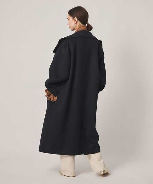 Steven Alan(スティーブンアラン)の「<Steven Alan>ウール カシミヤ リバー ロング コート(ステンカラーコート・レディース・ベージュ/ブラック・S/M)」の5枚目の写真