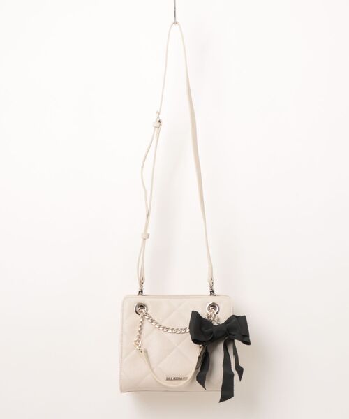 JILL STUART(ジルスチュアート)の「JILL STUART(ジル スチュアート) レディ ミニトート(ハンドバッグ・レディース・キナリ/ブラック/グレー・FREE)」の2枚目の写真