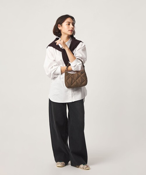 green label relaxing(グリーンレーベルリラクシング)の「<PARTE>キルティング 2WAYバッグ MINI / ハンドバッグ / ショルダーバッグ はっ水(ショルダーバッグ・レディース・モカ/ブラック/オリーブ・FREE)」の8枚目の写真