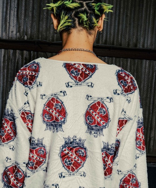ROYAL FLASH（ロイヤルフラッシュ）の「TALKING ABOUT THE ABSTRACTION/トーキングアバウトジアブストラクション/別注 EX CARDIGAN（カーディガン/ボレロ・メンズ・ホワイト/ブラック/グリーン・M/L/XL）」の10枚目の写真