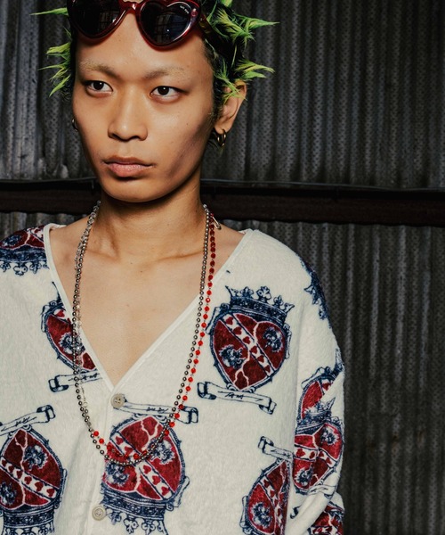 ROYAL FLASH（ロイヤルフラッシュ）の「TALKING ABOUT THE ABSTRACTION/トーキングアバウトジアブストラクション/別注 EX CARDIGAN（カーディガン/ボレロ・メンズ・ホワイト/ブラック/グリーン・M/L/XL）」の11枚目の写真