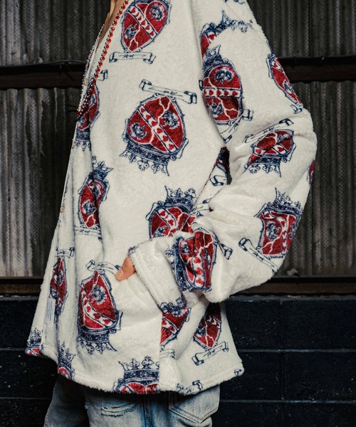 ROYAL FLASH（ロイヤルフラッシュ）の「TALKING ABOUT THE ABSTRACTION/トーキングアバウトジアブストラクション/別注 EX CARDIGAN（カーディガン/ボレロ・メンズ・ホワイト/ブラック/グリーン・M/L/XL）」の8枚目の写真