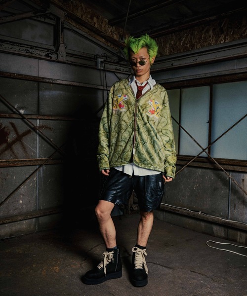 ROYAL FLASH（ロイヤルフラッシュ）の「TALKING ABOUT THE ABSTRACTION/トーキングアバウトジアブストラクション/別注 EX CARDIGAN（カーディガン/ボレロ・メンズ・ホワイト/ブラック/グリーン・M/L/XL）」の20枚目の写真
