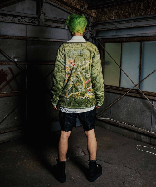 ROYAL FLASH（ロイヤルフラッシュ）の「TALKING ABOUT THE ABSTRACTION/トーキングアバウトジアブストラクション/別注 EX CARDIGAN（カーディガン/ボレロ・メンズ・ホワイト/ブラック/グリーン・M/L/XL）」の19枚目の写真