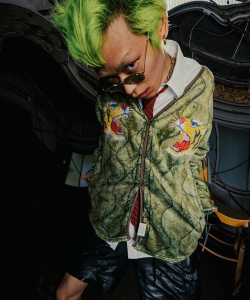 ROYAL FLASH（ロイヤルフラッシュ）の「TALKING ABOUT THE ABSTRACTION/トーキングアバウトジアブストラクション/別注 EX CARDIGAN（カーディガン/ボレロ・メンズ・ホワイト/ブラック/グリーン・M/L/XL）」の18枚目の写真