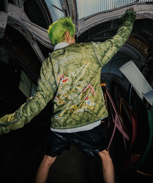 ROYAL FLASH（ロイヤルフラッシュ）の「TALKING ABOUT THE ABSTRACTION/トーキングアバウトジアブストラクション/別注 EX CARDIGAN（カーディガン/ボレロ・メンズ・ホワイト/ブラック/グリーン・M/L/XL）」の17枚目の写真
