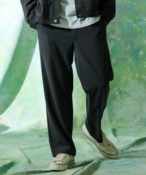 ACANTHUS（アカンサス）の「mp15424- Stripe Tropical Wool Pants ウールストライプパンツ(PT2701)（その他パンツ・メンズ・チャコール/ブラック・XL/L/M/S）」の4枚目の写真