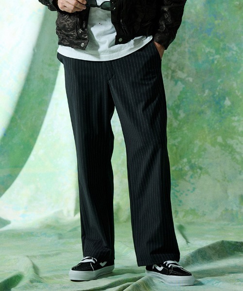 ACANTHUS（アカンサス）の「mp15424- Stripe Tropical Wool Pants ウールストライプパンツ(PT2701)（その他パンツ・メンズ・チャコール/ブラック・XL/L/M/S）」の5枚目の写真