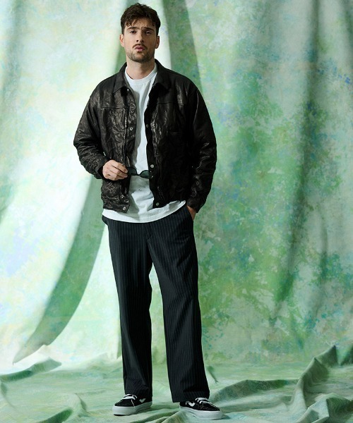 ACANTHUS（アカンサス）の「mp15424- Stripe Tropical Wool Pants ウールストライプパンツ(PT2701)（その他パンツ・メンズ・チャコール/ブラック・XL/L/M/S）」の6枚目の写真