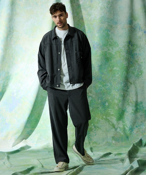 ACANTHUS（アカンサス）の「mp15424- Stripe Tropical Wool Pants ウールストライプパンツ(PT2701)（その他パンツ・メンズ・チャコール/ブラック・XL/L/M/S）」の7枚目の写真