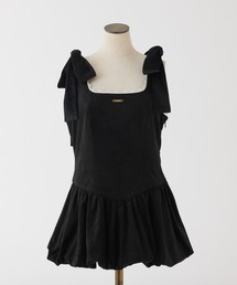 【セットアップ可能/パンツ別売り】バルーンペプラムキャミトップス