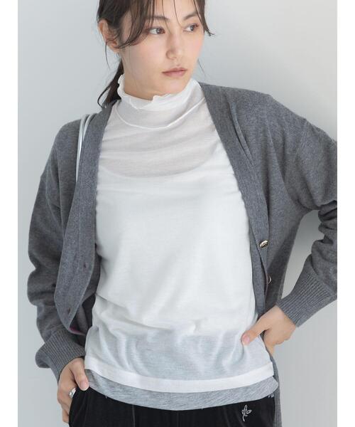 Te chichi(テチチ)の「配色レイヤードハイネックプルオーバー(Tシャツ/カットソー・レディース・レッド/チャコールグレー/オフホワイト・F)」の2枚目の写真