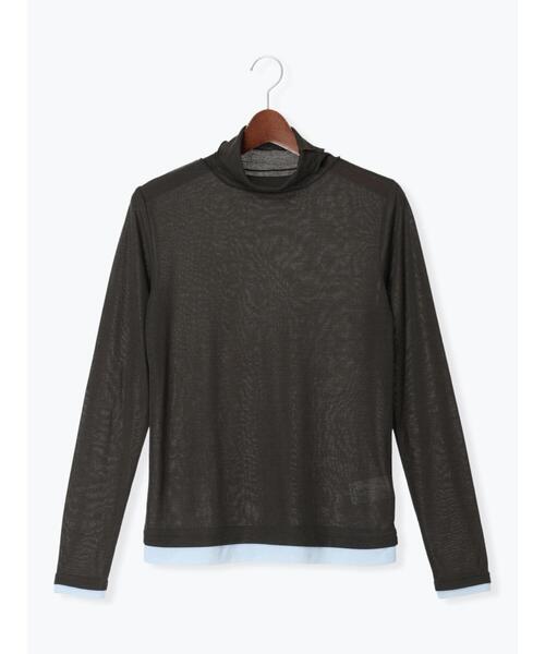 Te chichi(テチチ)の「配色レイヤードハイネックプルオーバー(Tシャツ/カットソー・レディース・レッド/チャコールグレー/オフホワイト・F)」の12枚目の写真