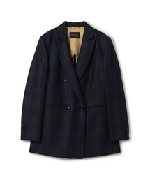 SILK AIR GLEN CHECK ダブルブレストジャケット