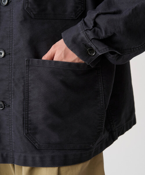 DANTON(ダントン)の「Men's Moleskin Wide Coverall Jacket(ダウンジャケット/コート・メンズ・ブラック/ネイビー・40/42/44)」の7枚目の写真