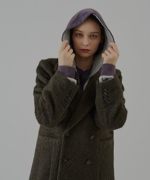 WHIMSIC(ウィムジック)の「【UNISEX】シャギーダブルブレストジャケット(テーラードジャケット・メンズ・ブラウン/モカ・FREE)」の7枚目の写真