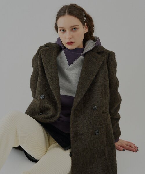 WHIMSIC(ウィムジック)の「【UNISEX】シャギーダブルブレストジャケット(テーラードジャケット・メンズ・ブラウン/モカ・FREE)」の9枚目の写真