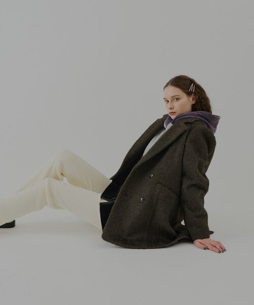 WHIMSIC(ウィムジック)の「【UNISEX】シャギーダブルブレストジャケット(テーラードジャケット・メンズ・ブラウン/モカ・FREE)」の10枚目の写真